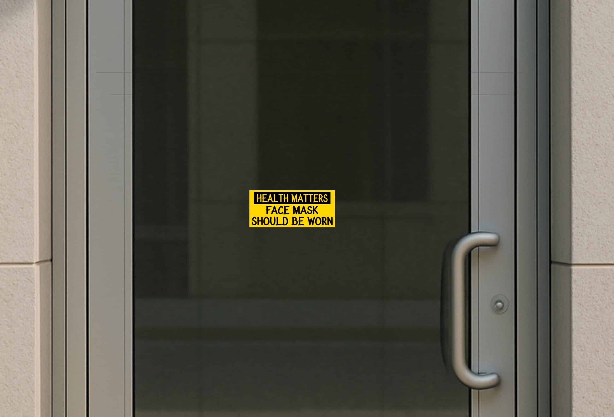 StickerTalk Face Mask Should Be Worn Vinyl Sticker, 7 inches x 3 - Image 6