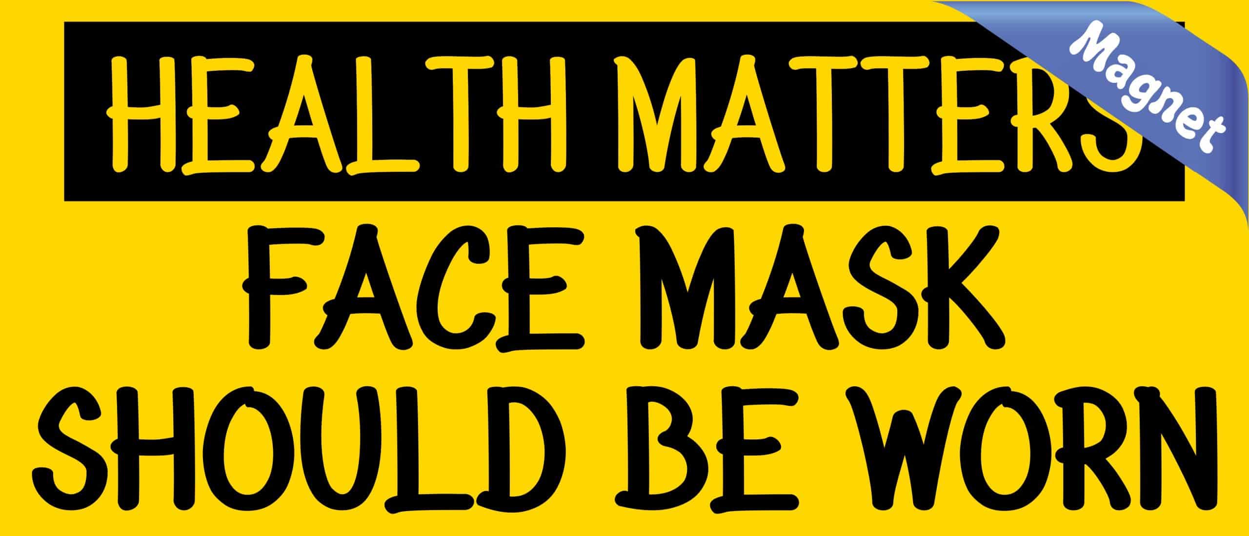 StickerTalk Face Mask Should Be Worn Magnet, 7 inches x 3 inches - Image 2