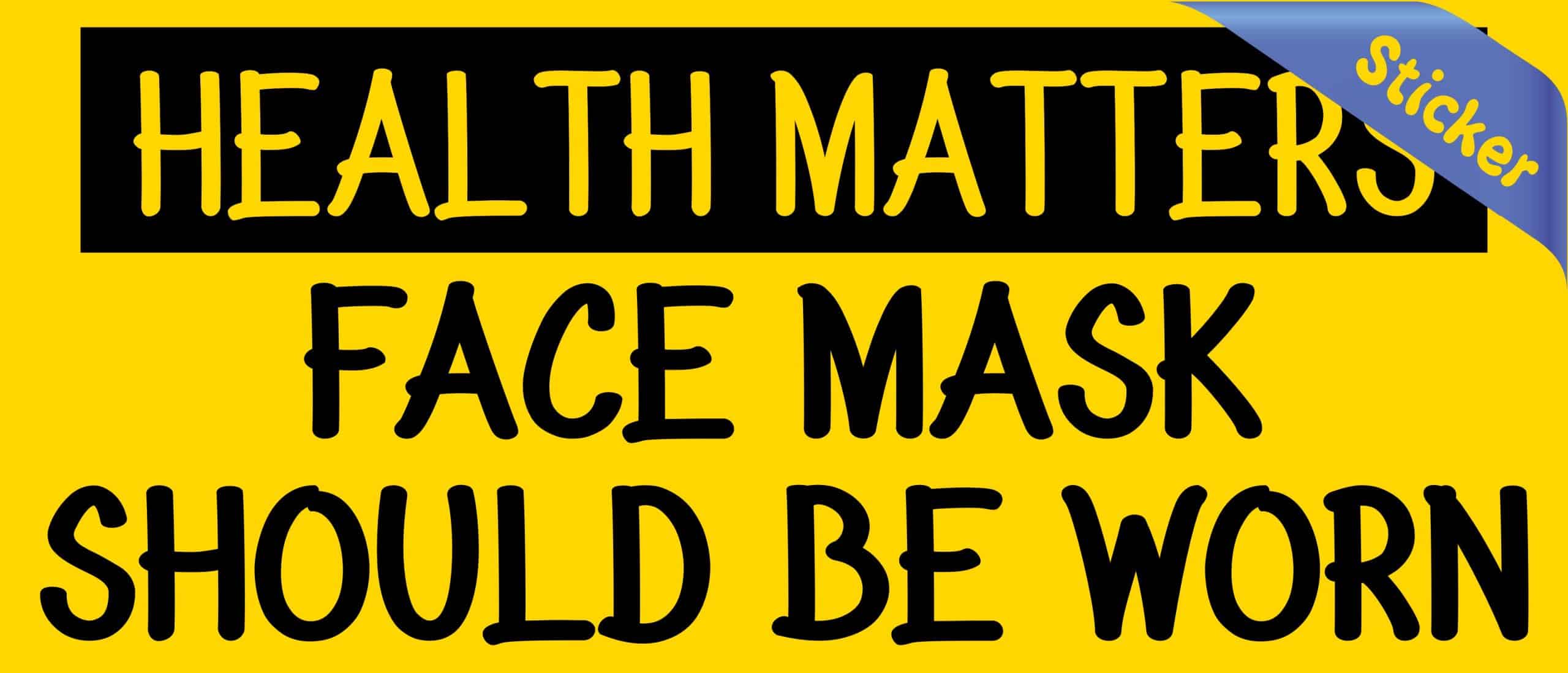 StickerTalk Face Mask Should Be Worn Vinyl Sticker, 7 inches x 3 - Image 2