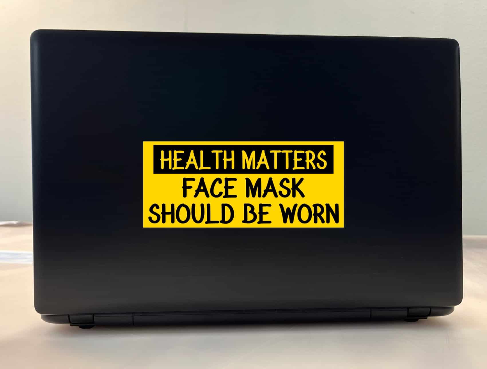 StickerTalk Face Mask Should Be Worn Vinyl Sticker, 7 inches x 3 - Image 3