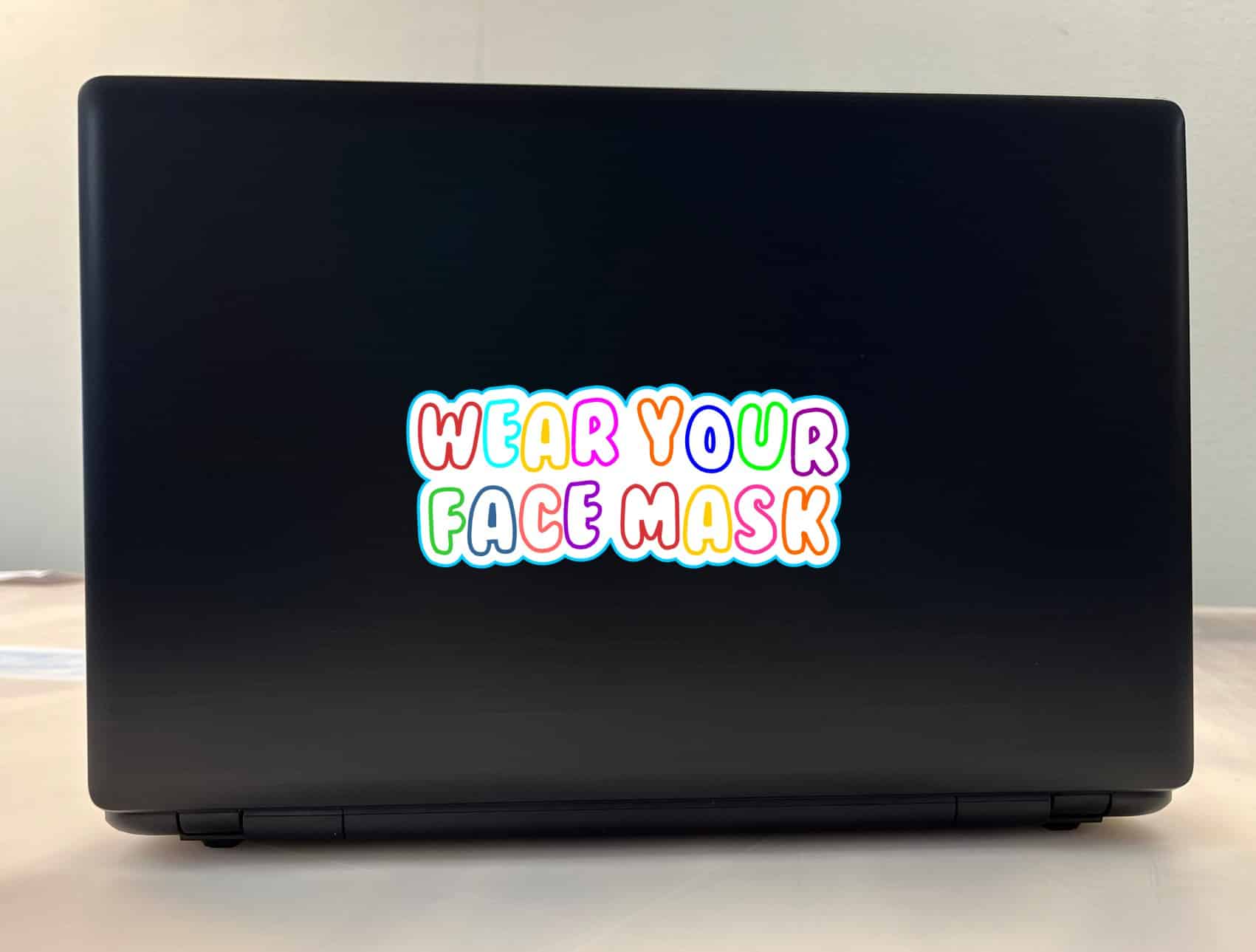 StickerTalk Wear Your Face Mask Vinyl Sticker, 6 inches x 2.5 in - Image 3