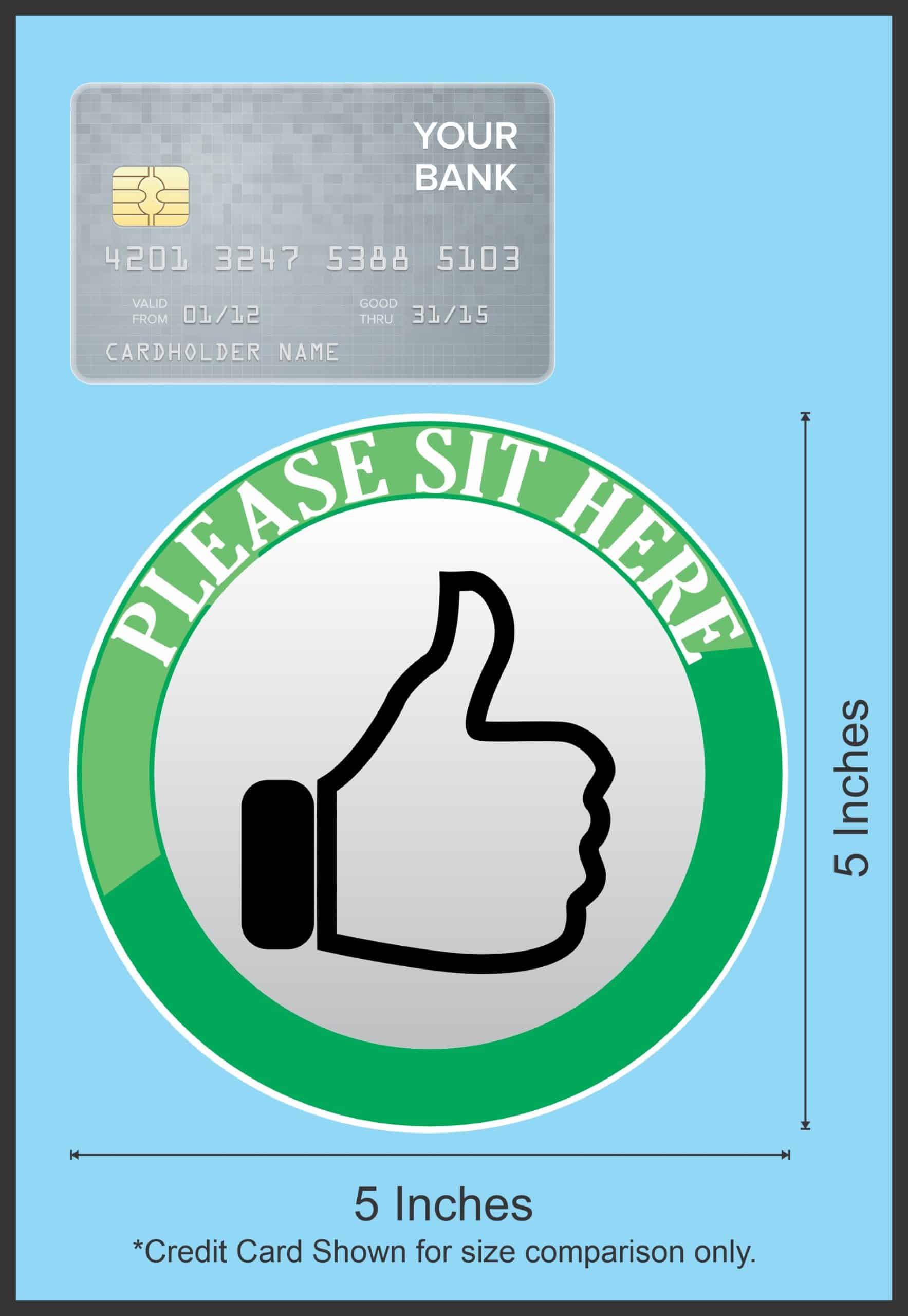 StickerTalk Please Sit Here Vinyl Sticker, 5 inches x 5 inches - Image 4