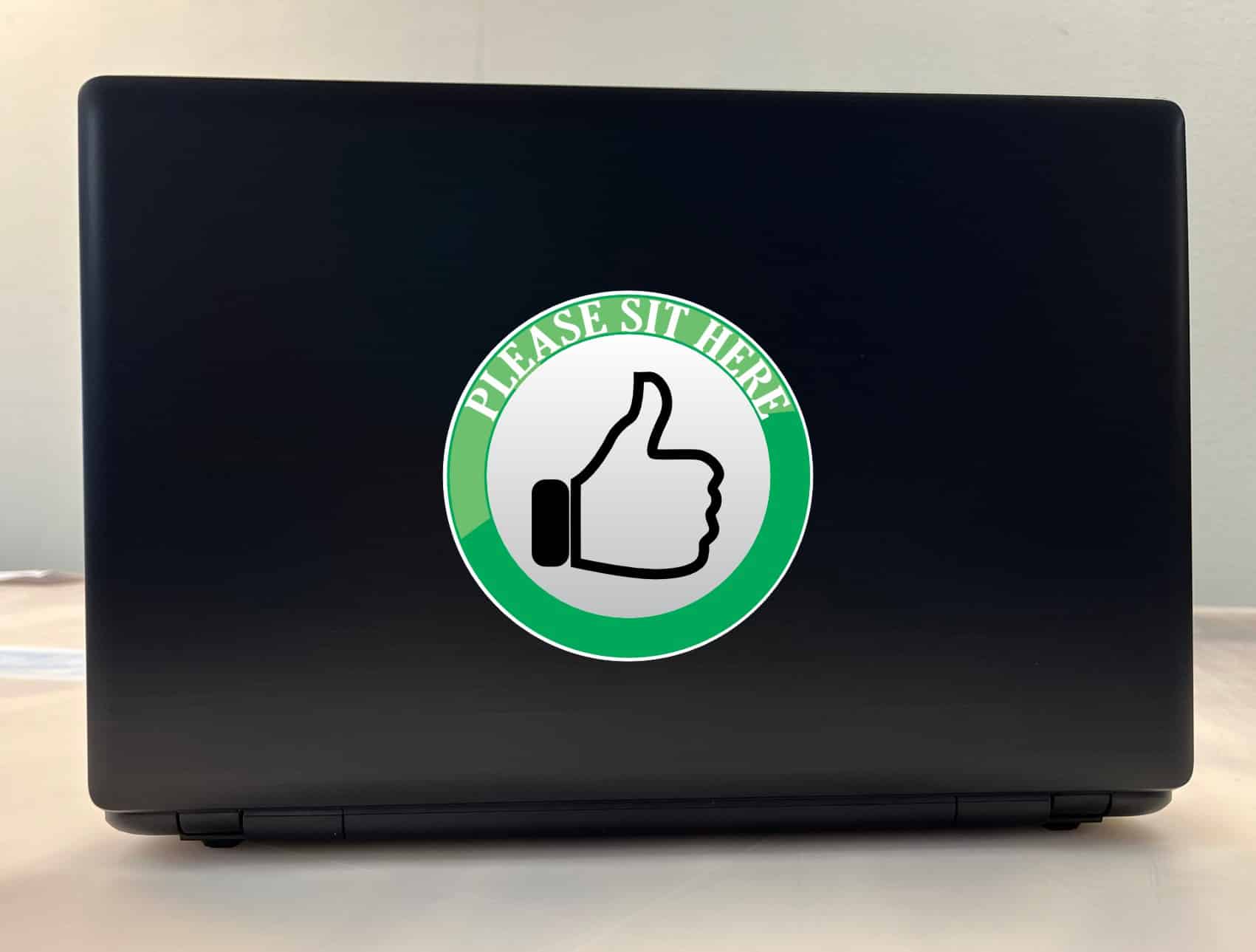 StickerTalk Please Sit Here Vinyl Sticker, 5 inches x 5 inches - Image 3
