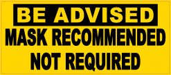 Mask Recommended Vinyl Sticker