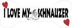 Dog Bone I Love My Schnauzer Vinyl Sticker