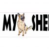 Dog Bone I Love My Shepherd Vinyl Sticker