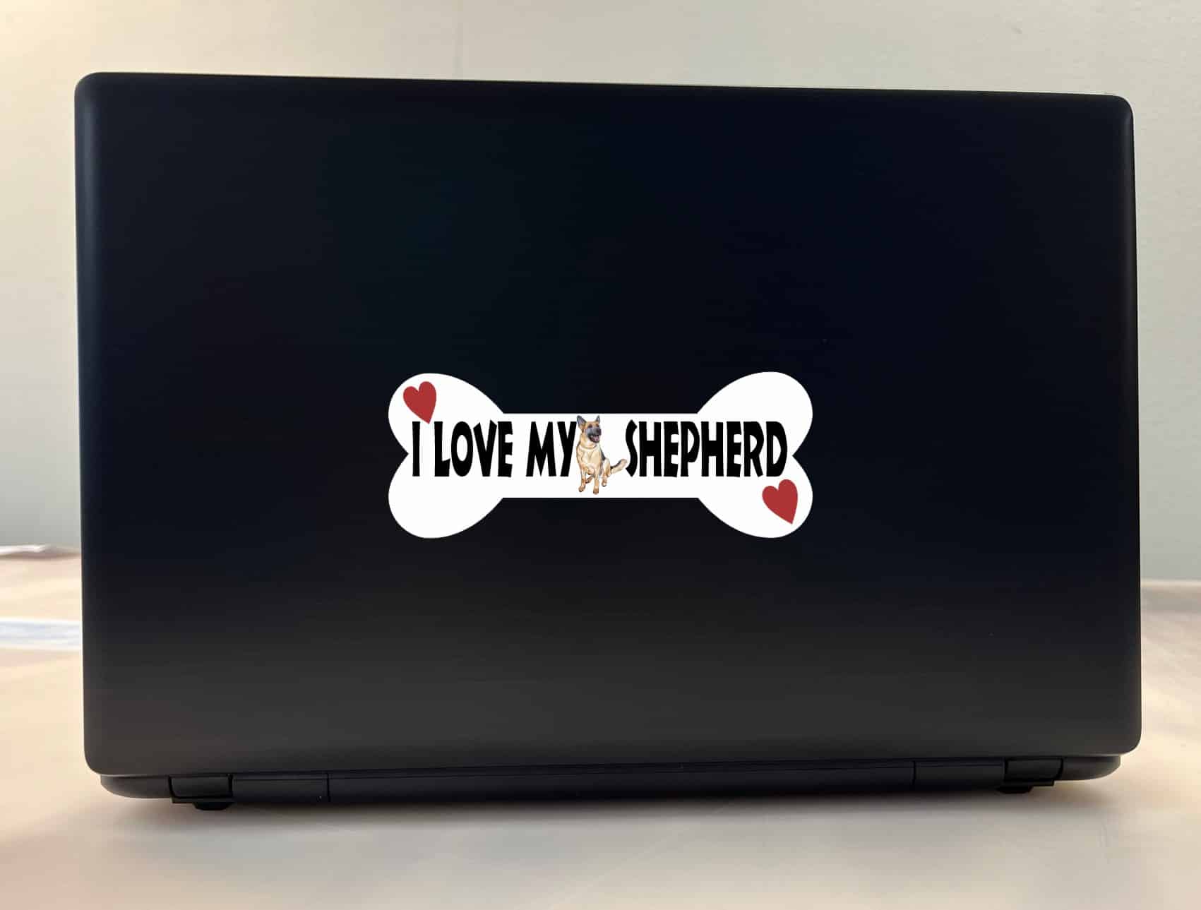 StickerTalk Dog Bone I Love My Shepherd Vinyl Sticker, 6 inches - Image 3