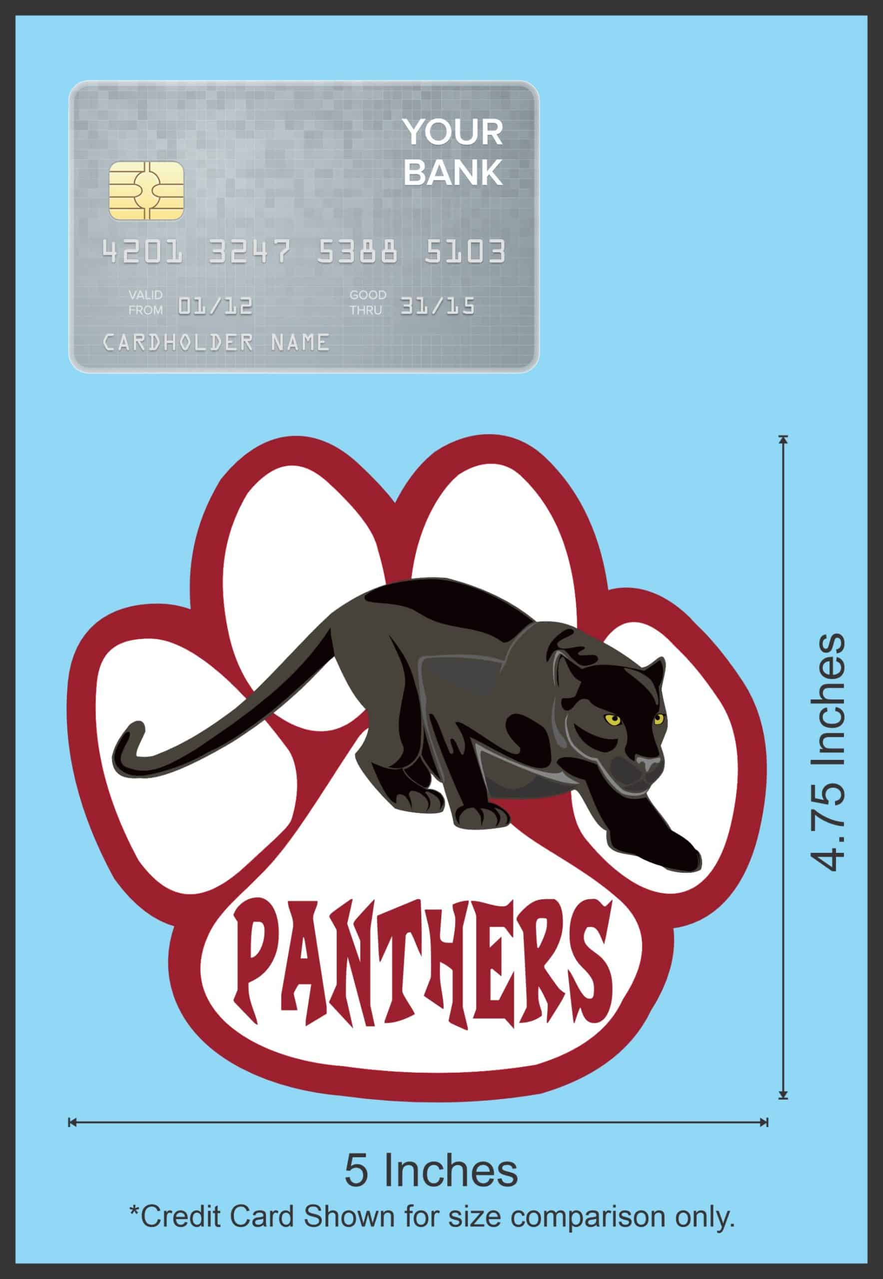 StickerTalk Maroon Paw Panthers Vinyl Sticker, 5 inches x 4.75 inches - Image 6