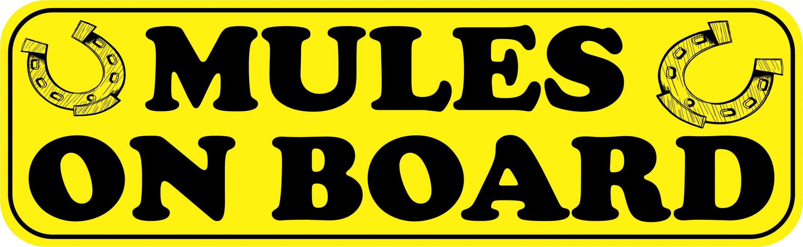 Mules on Board Magnet