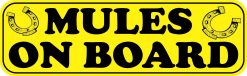 Mules on Board Vinyl Sticker