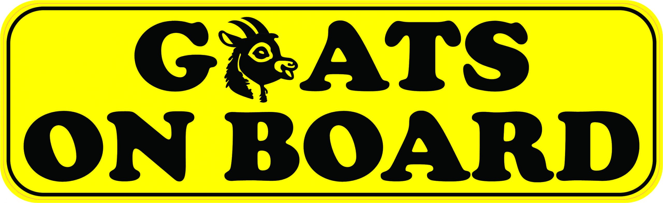 Happy Goats on Board Magnet