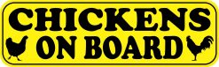 Chickens on Board Vinyl Sticker