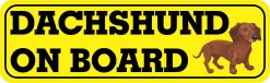 Dachshund on Board Vinyl Sticker