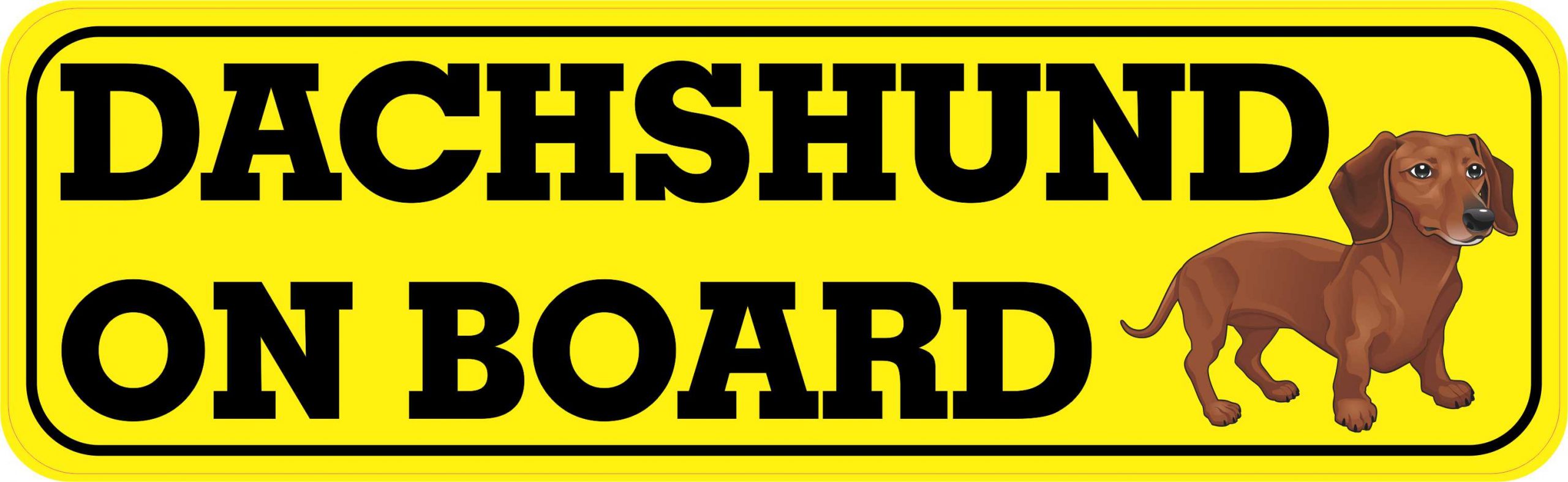Dachshund on Board Vinyl Sticker