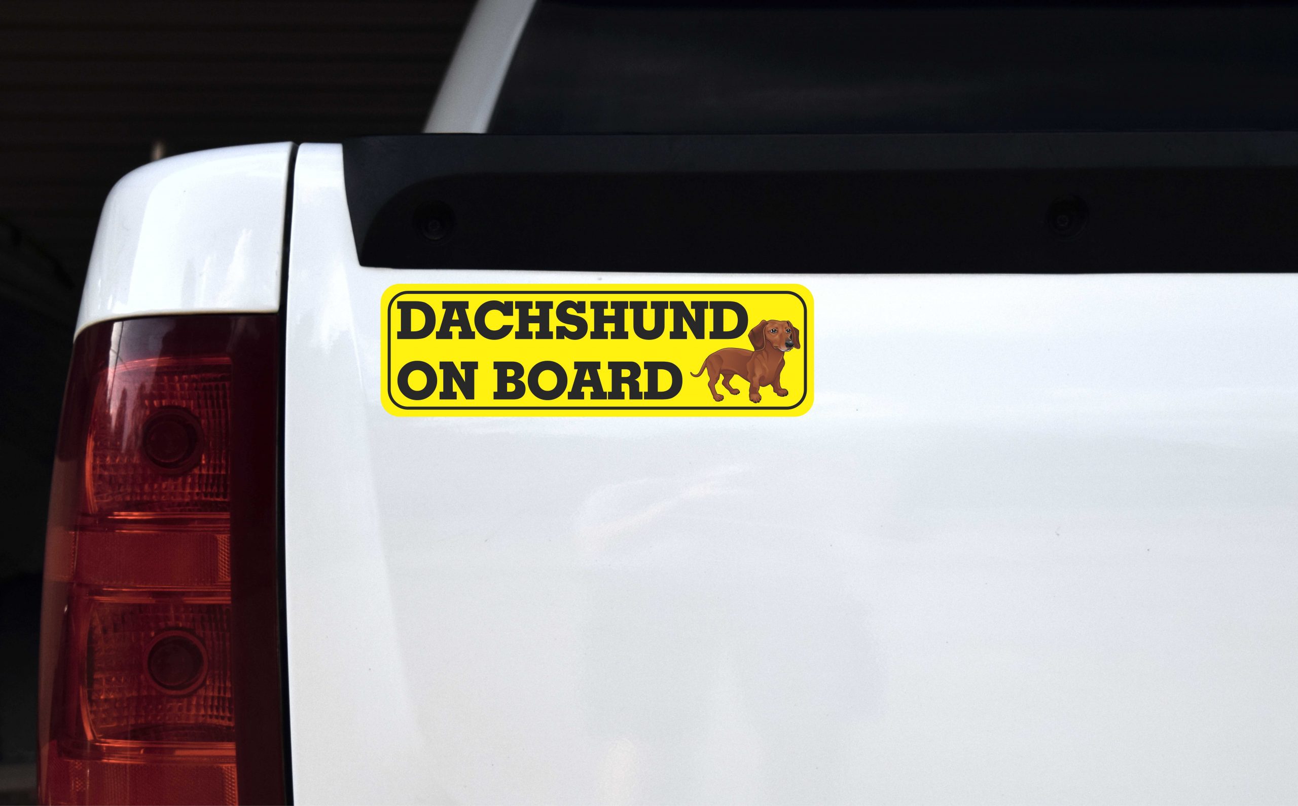 Dachshund on Board Vinyl Sticker