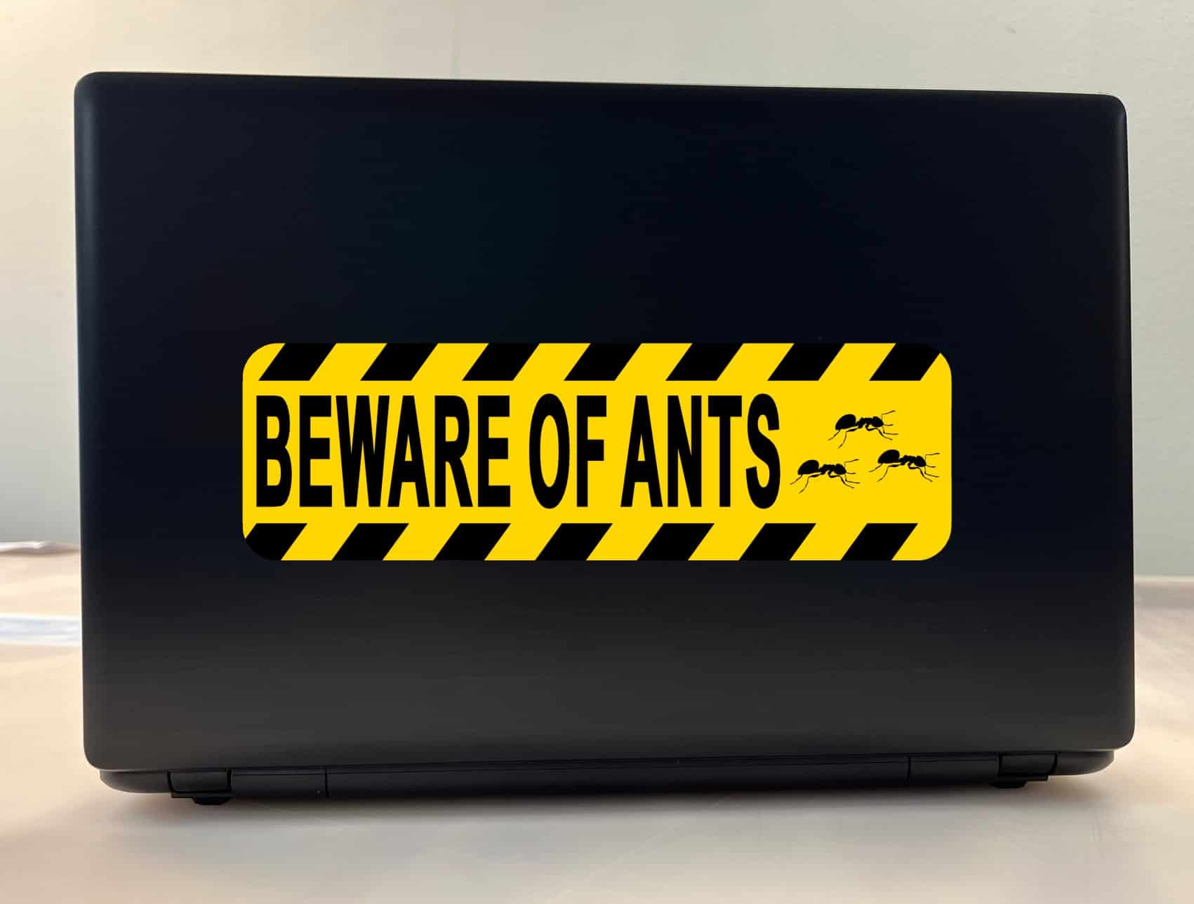 StickerTalk Beware of Ants Vinyl Sticker, 10 inches x 3 inches - Image 3