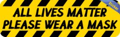 StickerTalk All Lives Matter Wear a Mask Vinyl Sticker, 10 inches x 3 inches