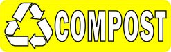 Yellow Compost Vinyl Sticker