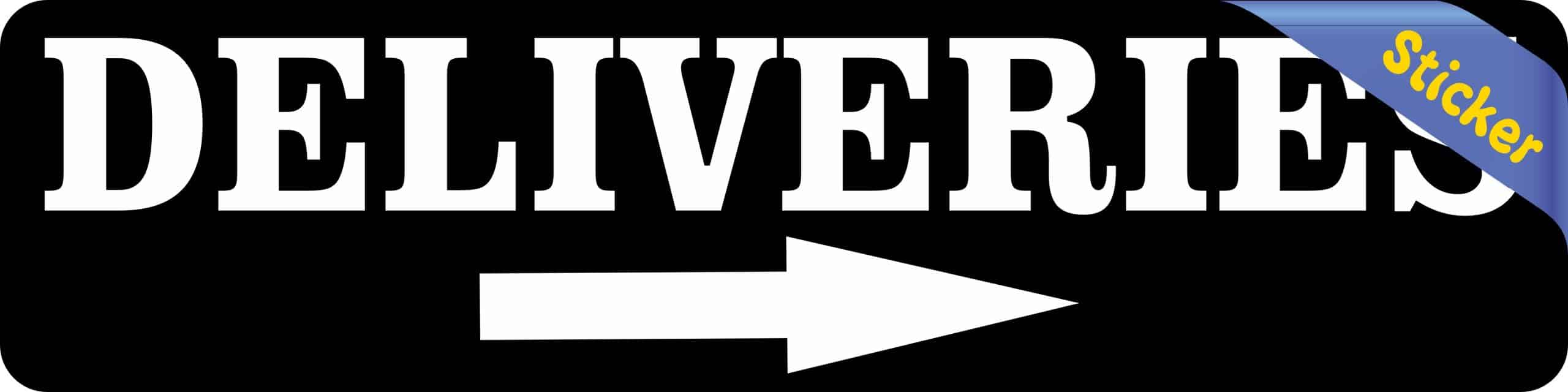 StickerTalk Right Arrow Deliveries Vinyl Sticker, 8 inches x 2 inches - Image 2