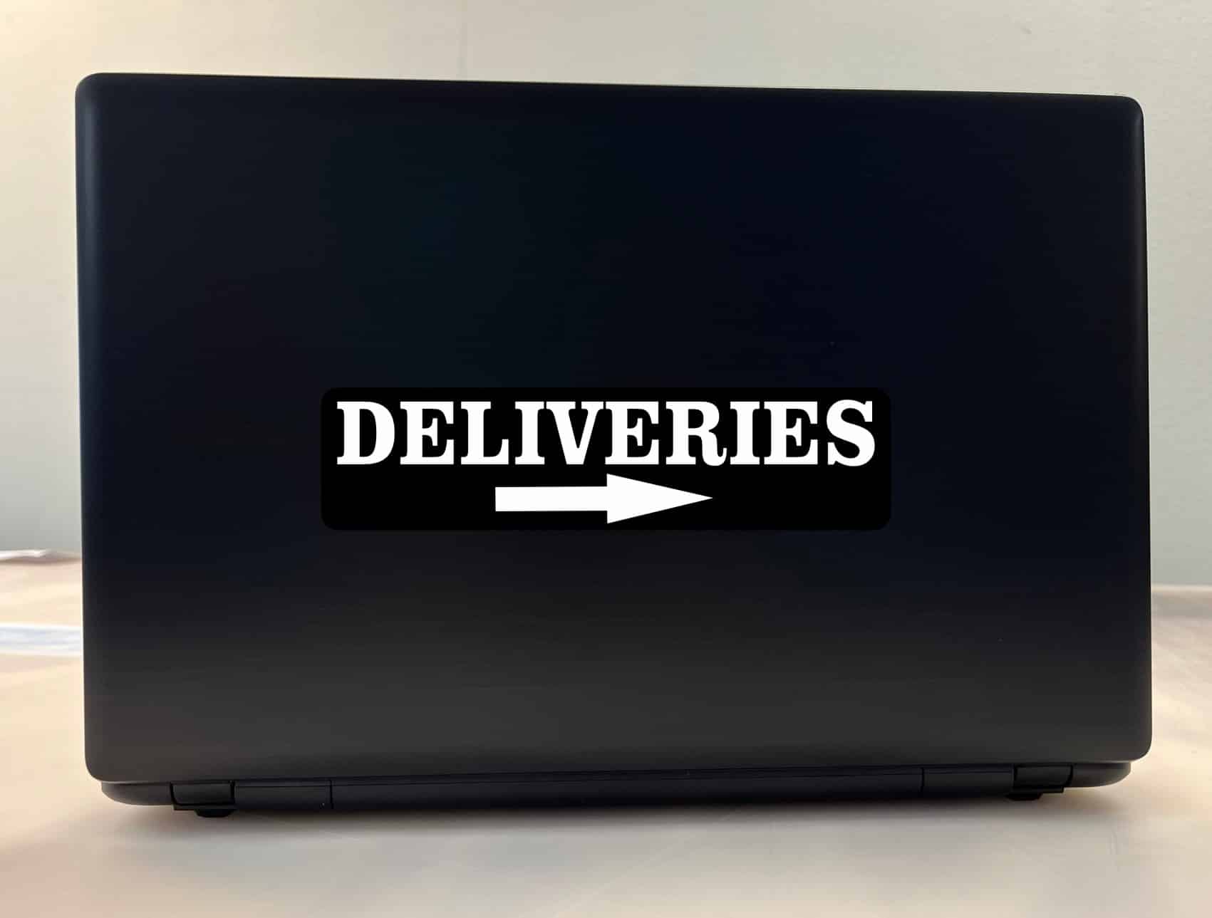 StickerTalk Right Arrow Deliveries Vinyl Sticker, 8 inches x 2 inches - Image 3