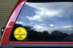 Hair Stylist on Board Vinyl Sticker