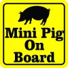 Mini Pig on Board Vinyl Sticker