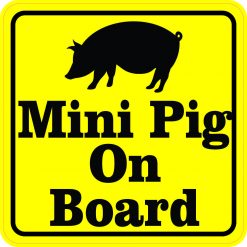 Mini Pig on Board Vinyl Sticker