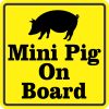 StickerTalk Mini Pig on Board Magnet, 4 inches x 4 inches
