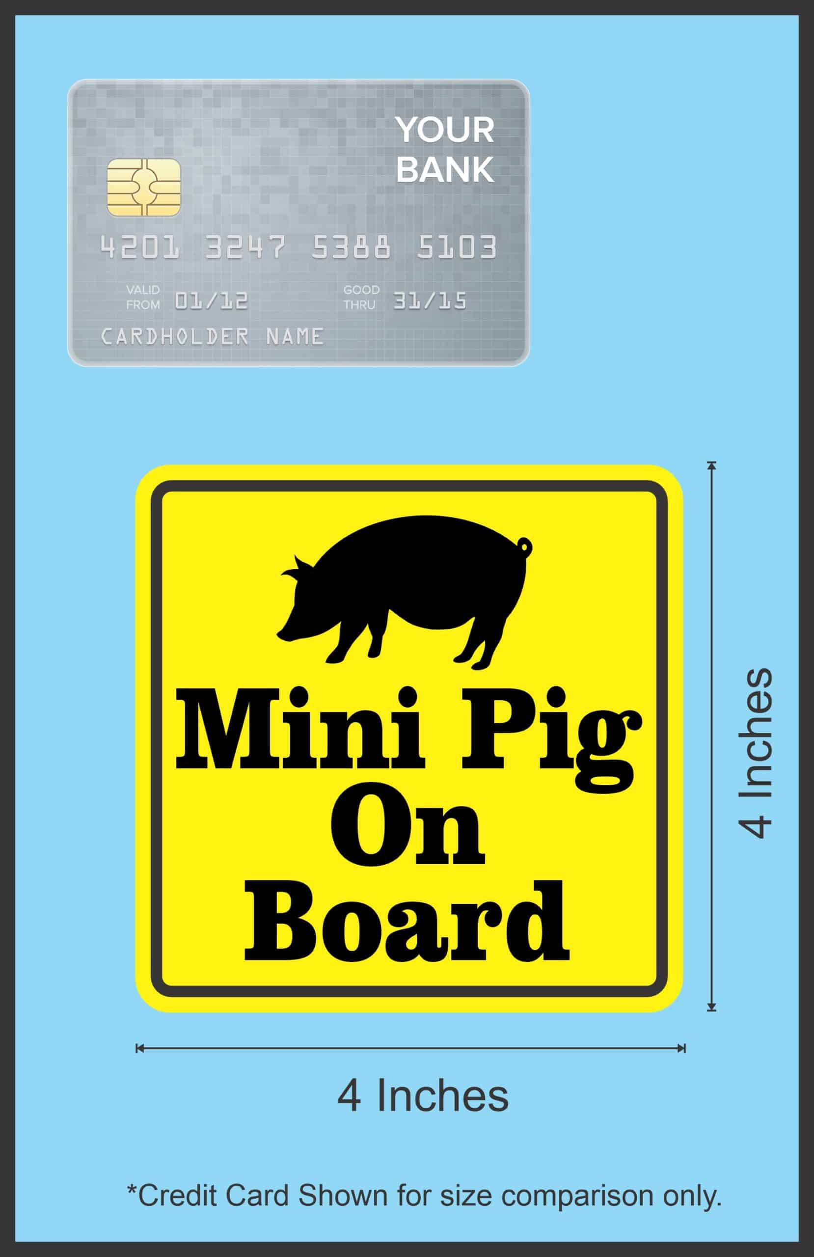 StickerTalk Mini Pig on Board Magnet, 4 inches x 4 inches - Image 4