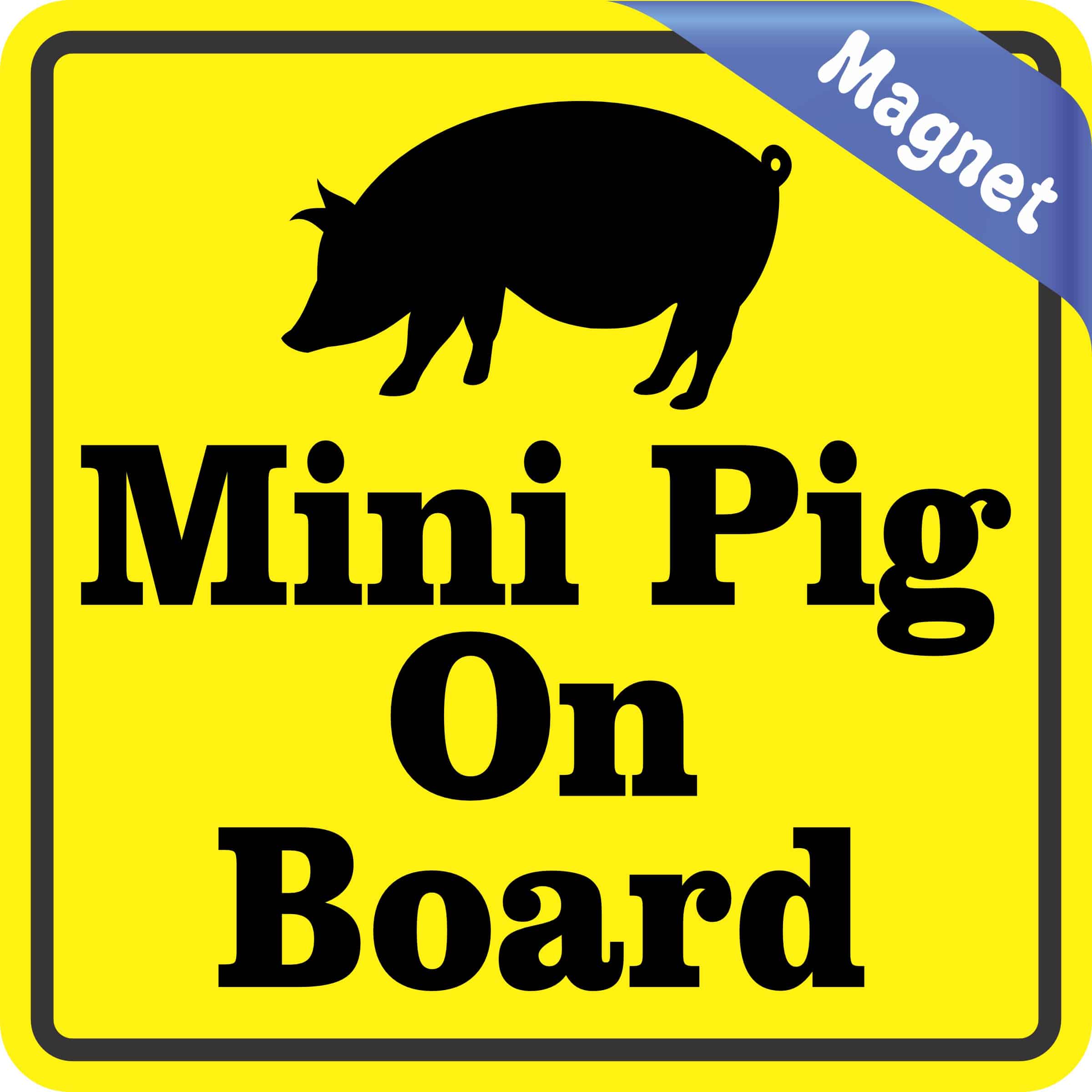 StickerTalk Mini Pig on Board Magnet, 4 inches x 4 inches - Image 2