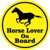 Circular Horse Lover on Board Vinyl Sticker