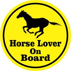Circular Horse Lover on Board Vinyl Sticker