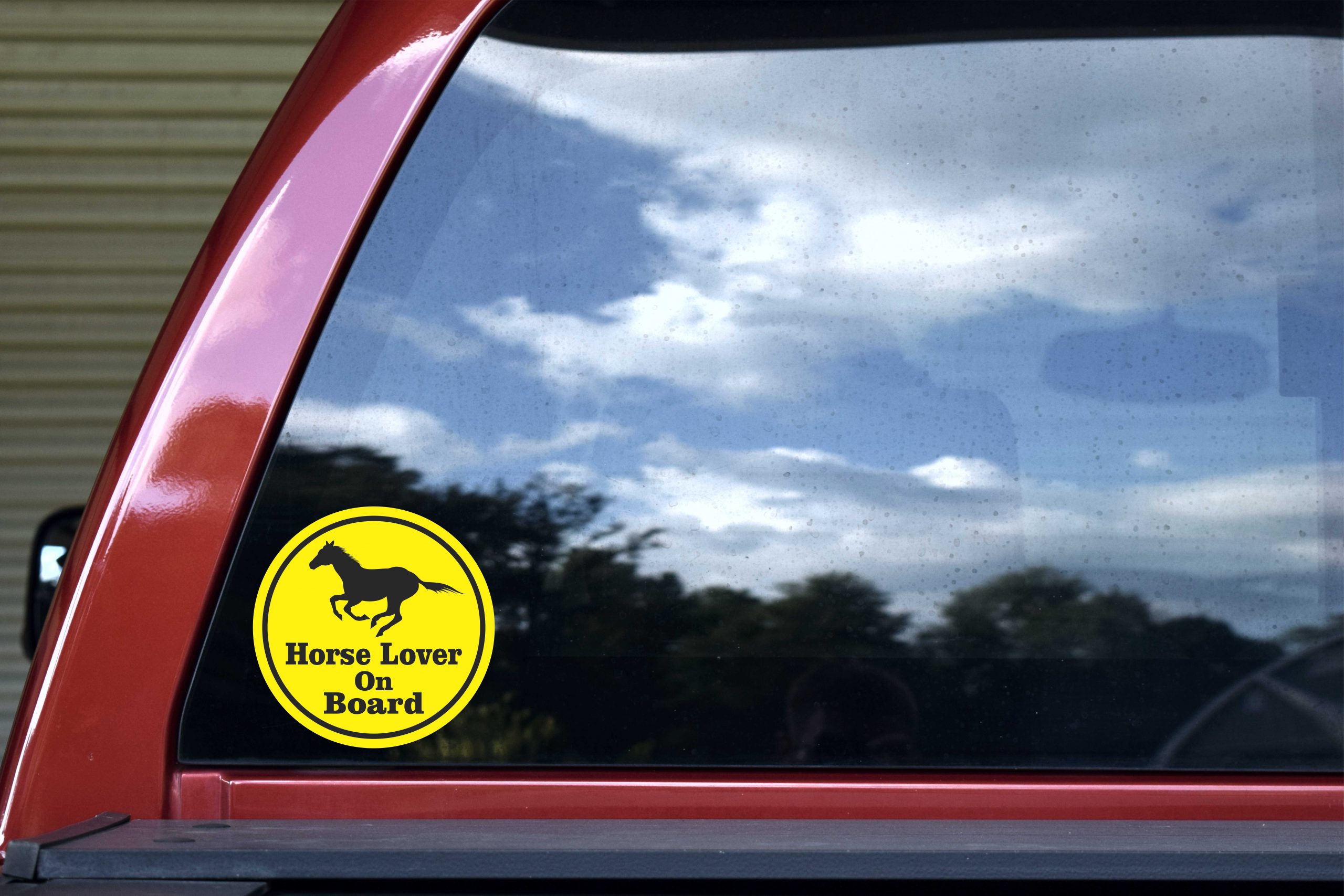 Circular Horse Lover on Board Vinyl Sticker