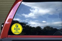 Rescue Animal on Board Vinyl Sticker