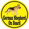 German Shepherd on Board Vinyl Sticker