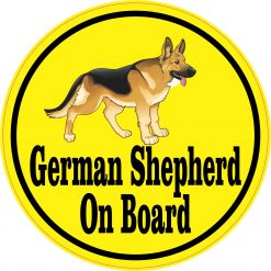 German Shepherd on Board Vinyl Sticker