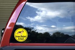 German Shepherd on Board Vinyl Sticker