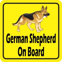 German Shepherd on Board Vinyl Sticker