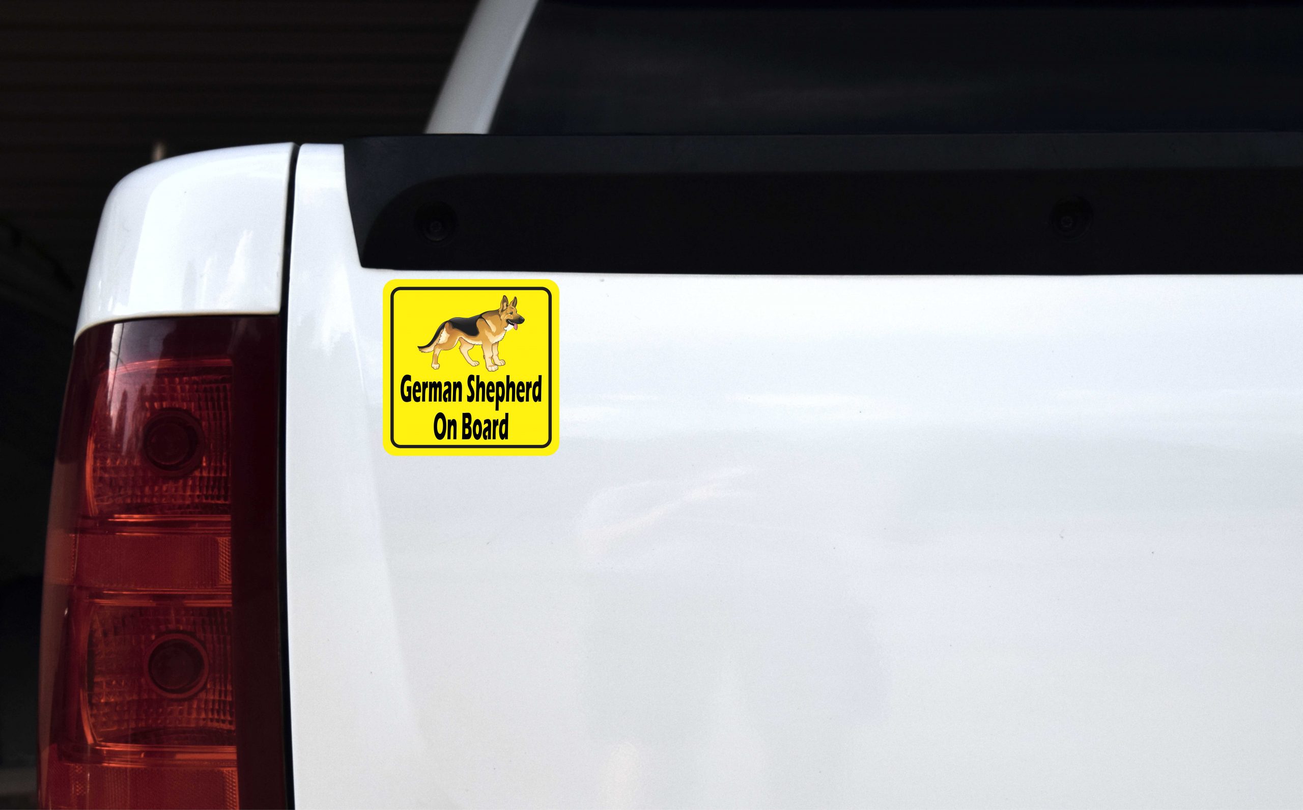 German Shepherd on Board Vinyl Sticker