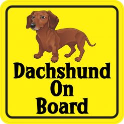 Dachshund on Board Vinyl Sticker