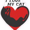 I Love My Cat Vinyl Sticker