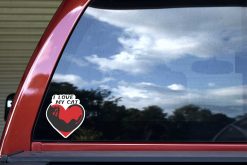 I Love My Cat Vinyl Sticker