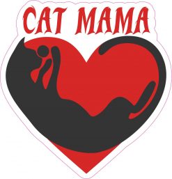 Cat Mama Vinyl Sticker