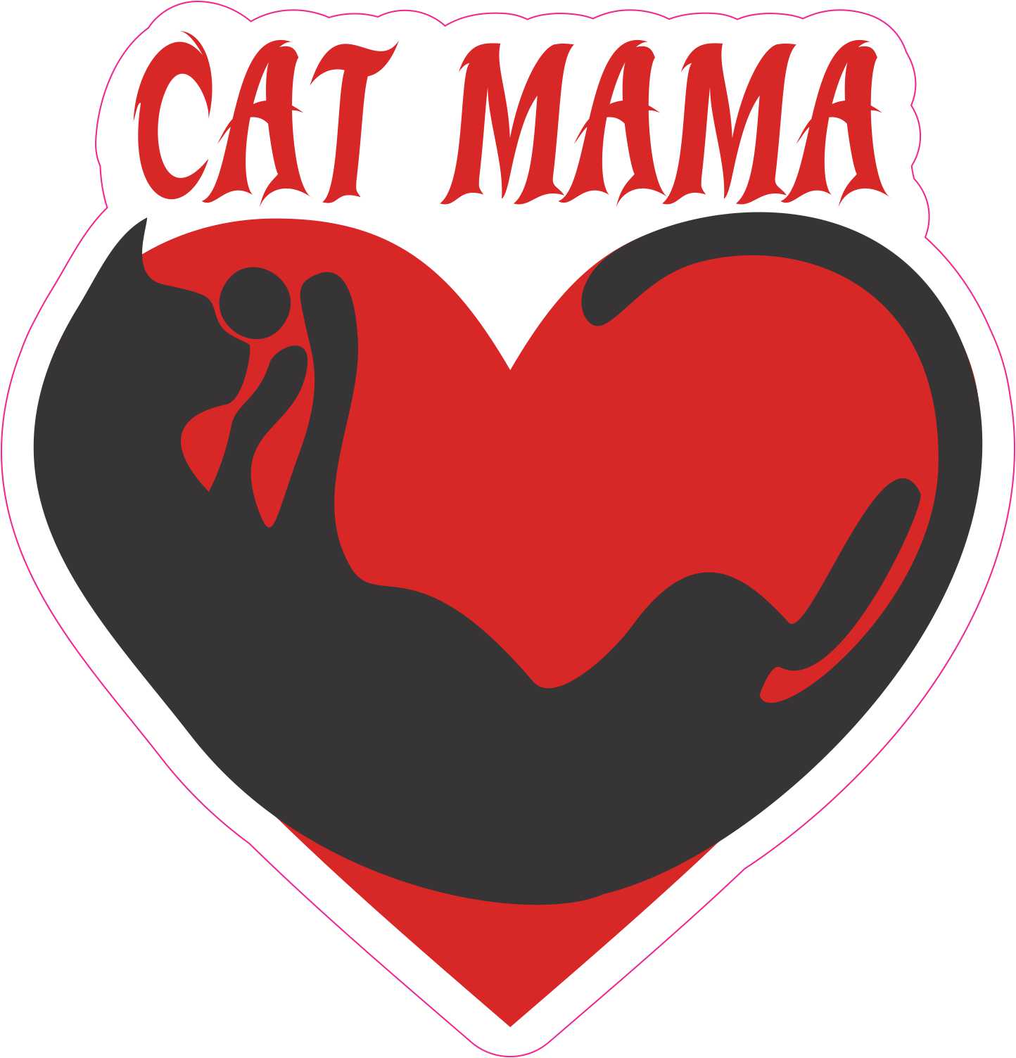 Cat Mama Vinyl Sticker