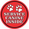 Circular Service Canine Inside Vinyl Sticker