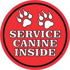 Circular Service Canine Inside Vinyl Sticker