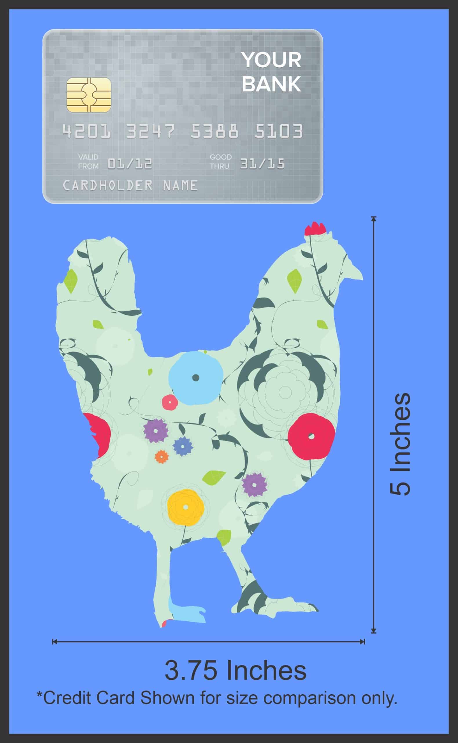 StickerTalk Green Floral Chicken Vinyl Sticker, 3.75 inches x 5 - Image 6