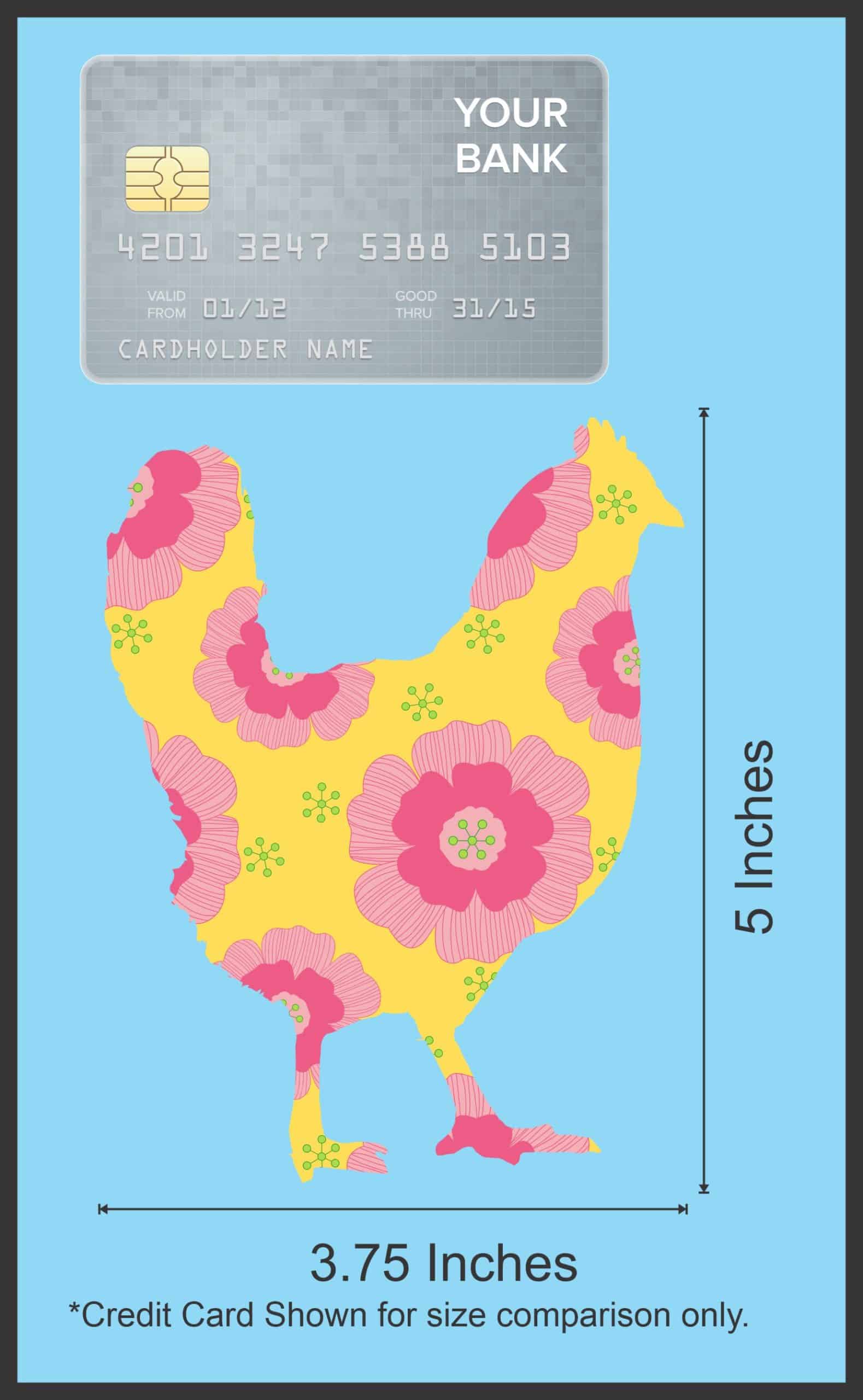 StickerTalk Yellow Floral Chicken Vinyl Sticker, 3.75 inches x 5 inches - Image 6
