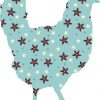 Blue Floral Chicken Vinyl Sticker