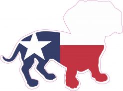 Texas Flag Dachshund Vinyl Sticker